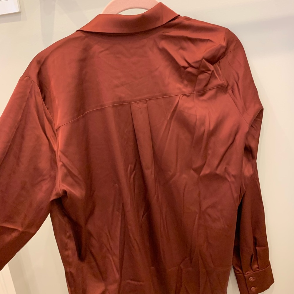 Rust colored button up - Picture 2 of 3